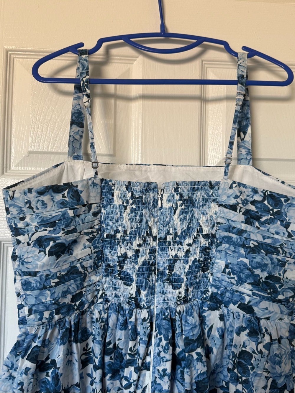Abercrombie & Fitch Blue Floral Ruched Sundress - Picture 7 of 7